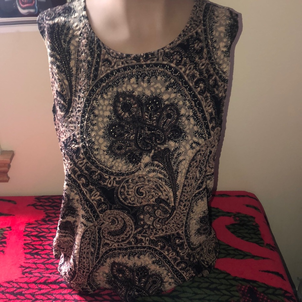 Chico’s Super cute patterned tank size one NWOT